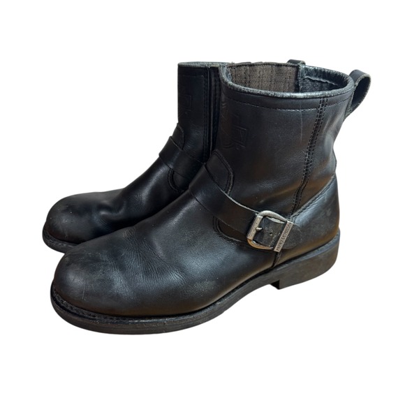 Vintage Harley-Davidson Engineer Boots Men's 12 Black Leather